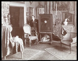 Malcolm Strauss in his studio in New York, c.1895
